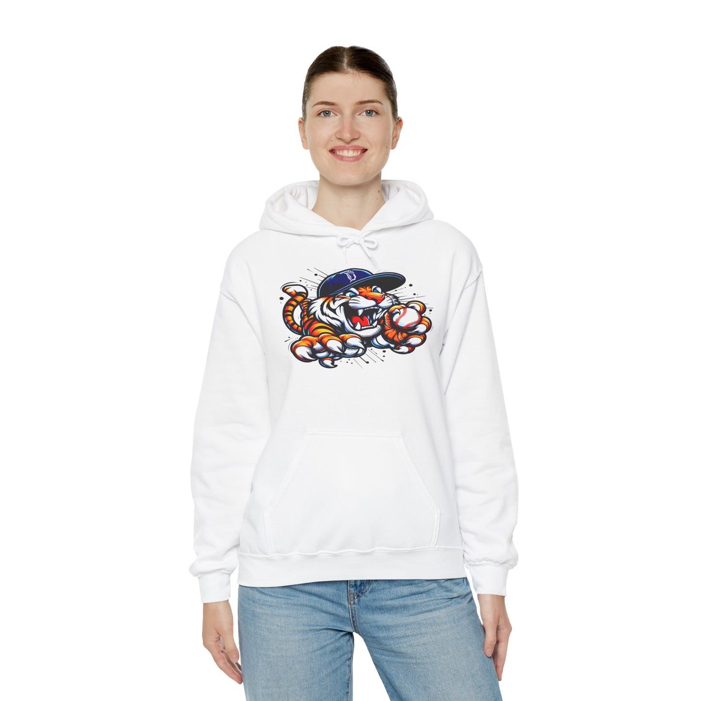 Detroit Roar City - Playful Tiger Graphic Hoodie