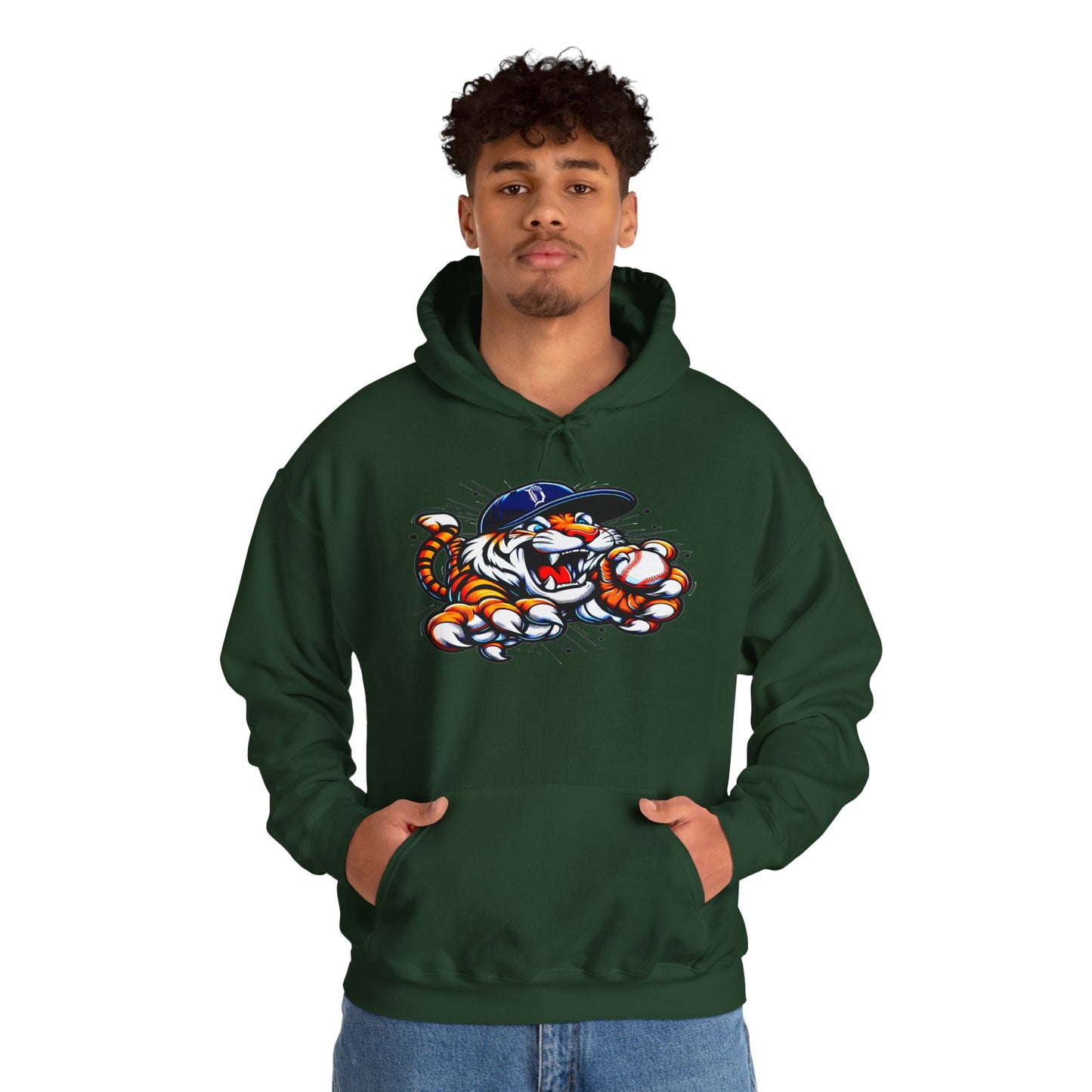 Detroit Roar City - Playful Tiger Graphic Hoodie