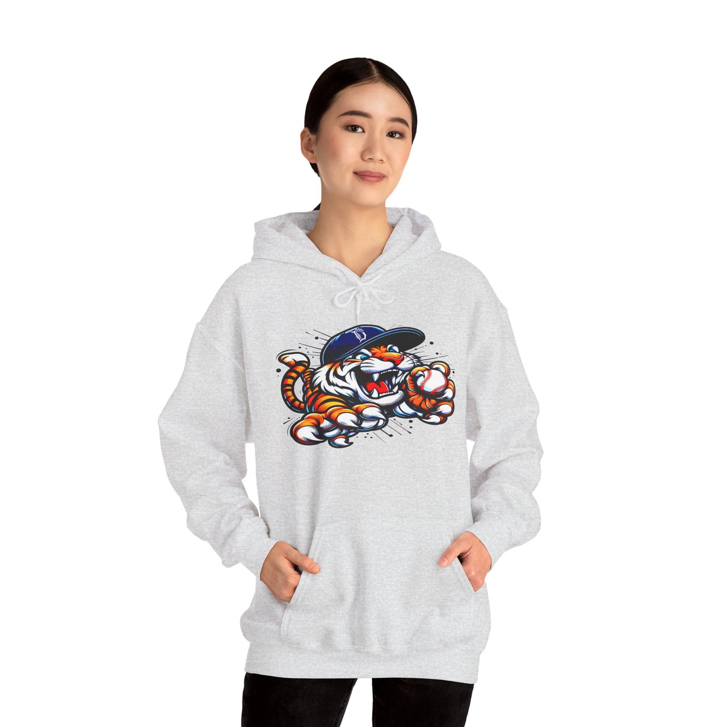 Detroit Roar City - Playful Tiger Graphic Hoodie