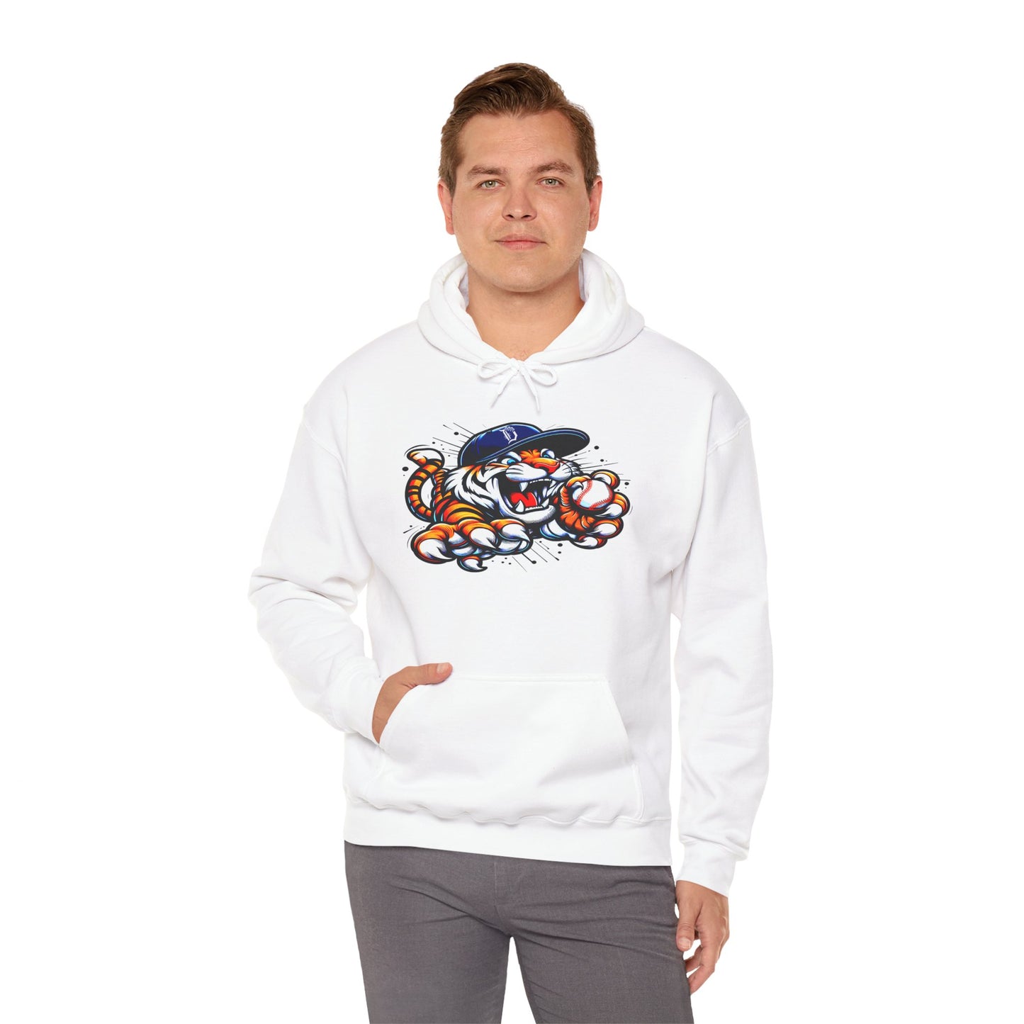 Detroit Roar City - Playful Tiger Graphic Hoodie
