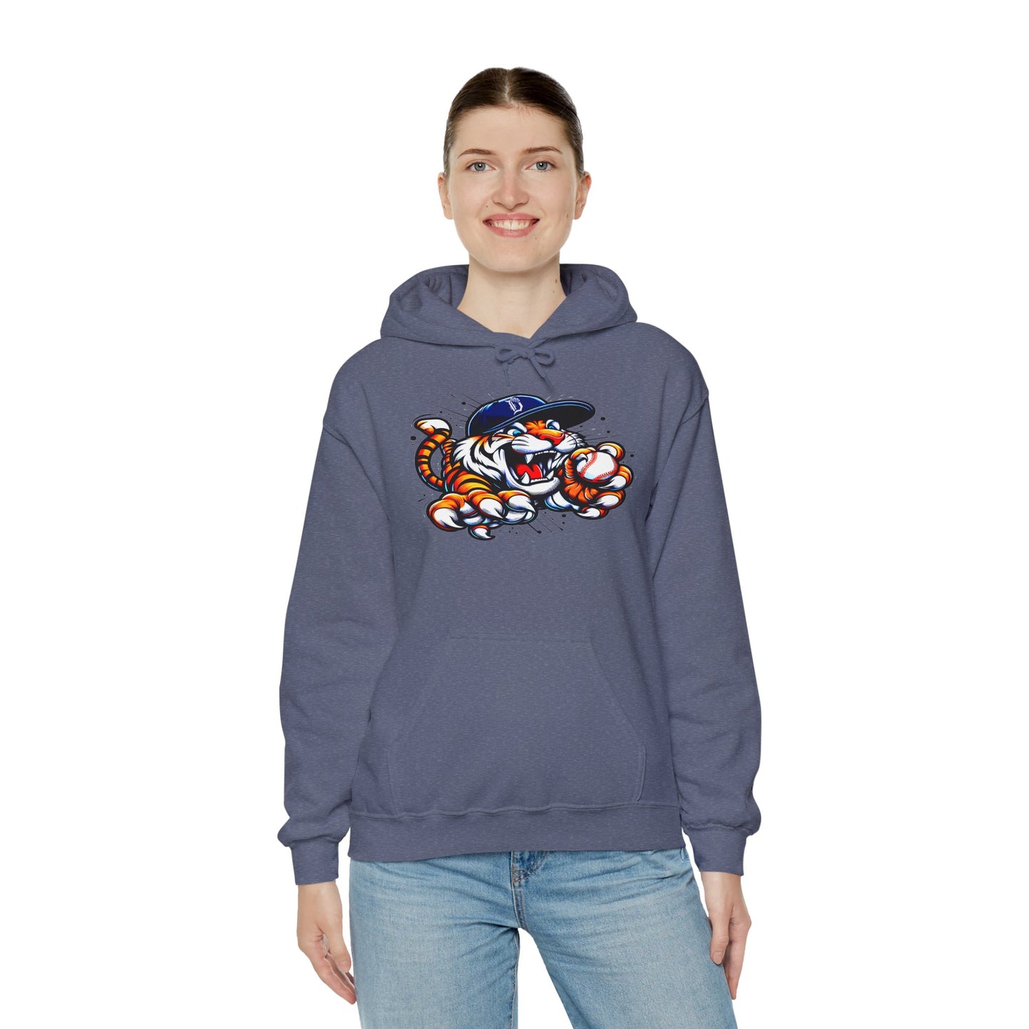 Detroit Roar City - Playful Tiger Graphic Hoodie