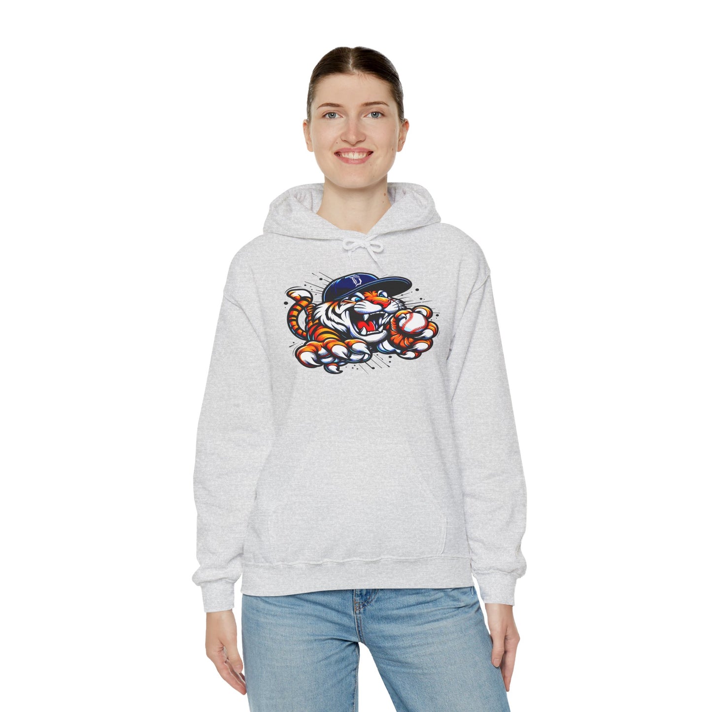 Detroit Roar City - Playful Tiger Graphic Hoodie
