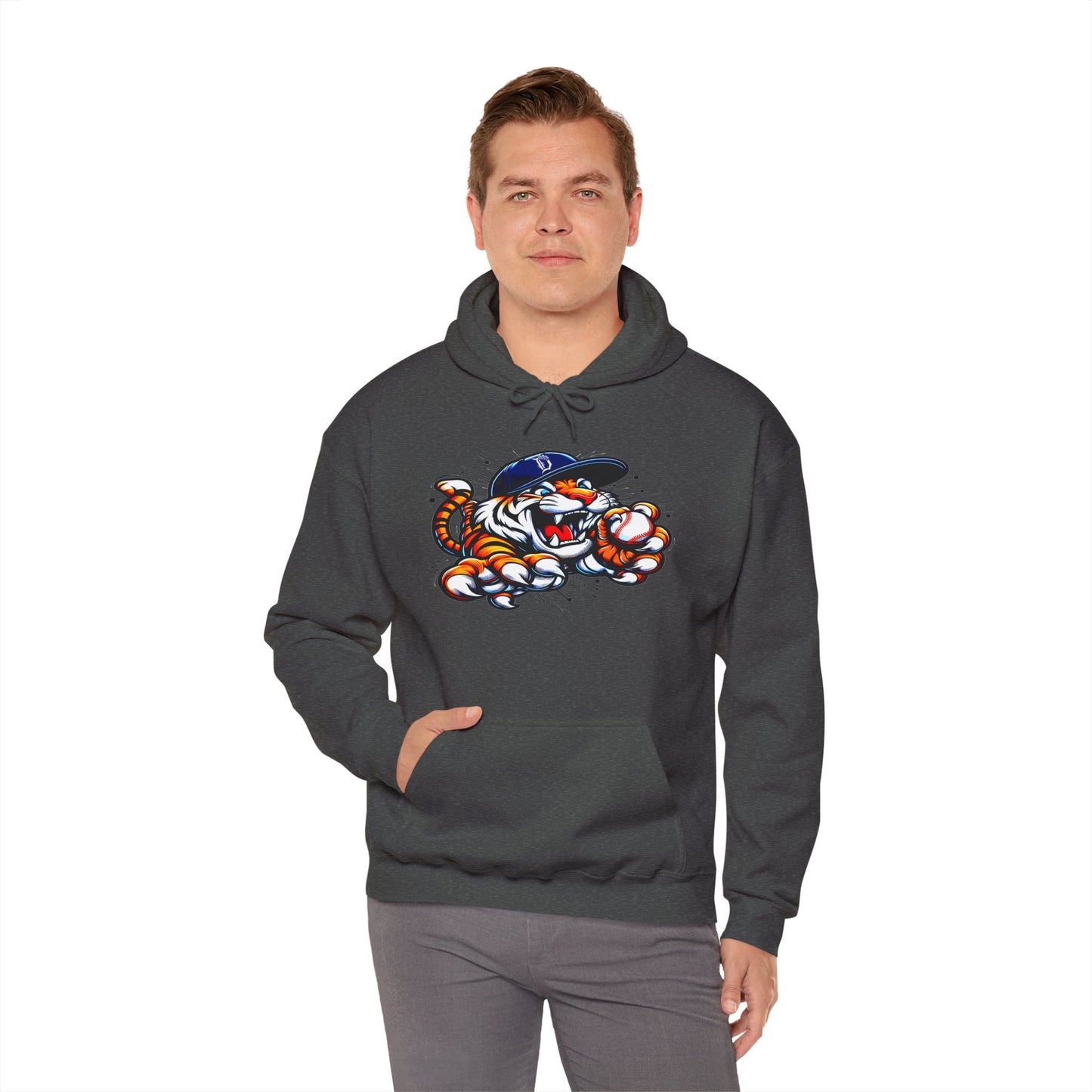 Detroit Roar City - Playful Tiger Graphic Hoodie