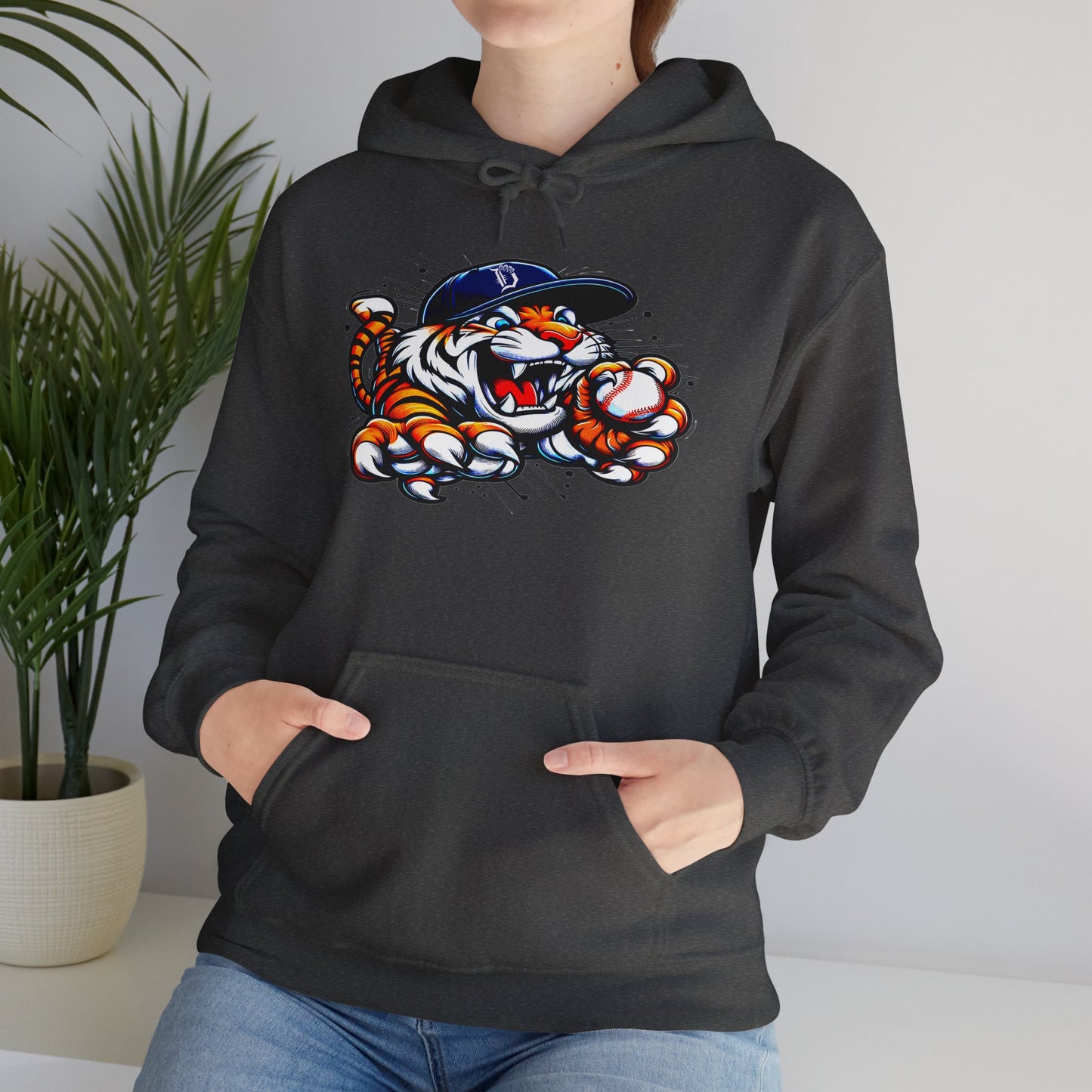 Detroit Roar City - Playful Tiger Graphic Hoodie