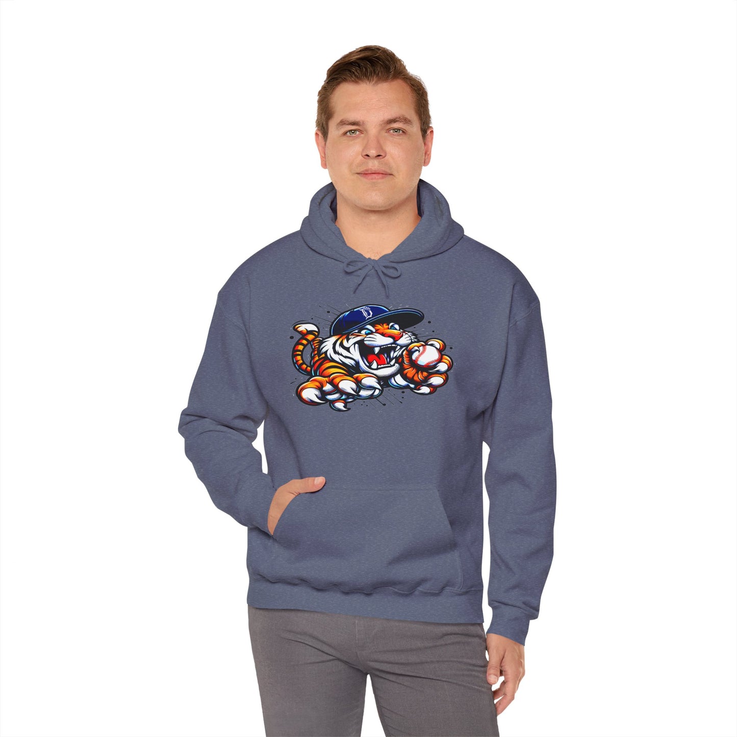 Detroit Roar City - Playful Tiger Graphic Hoodie