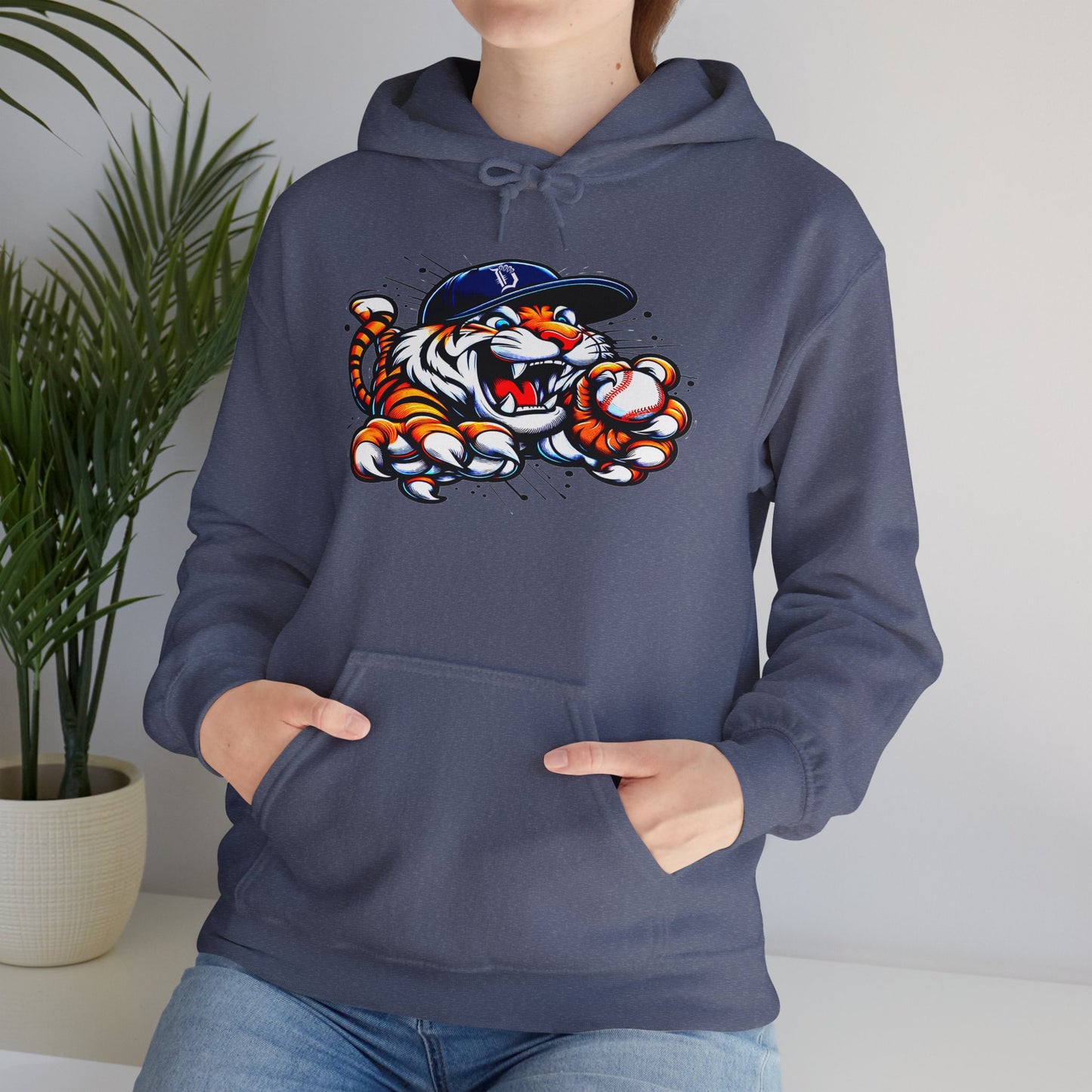 Detroit Roar City - Playful Tiger Graphic Hoodie