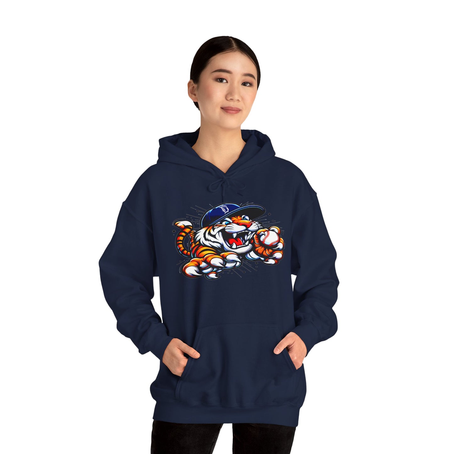 Detroit Roar City - Playful Tiger Graphic Hoodie