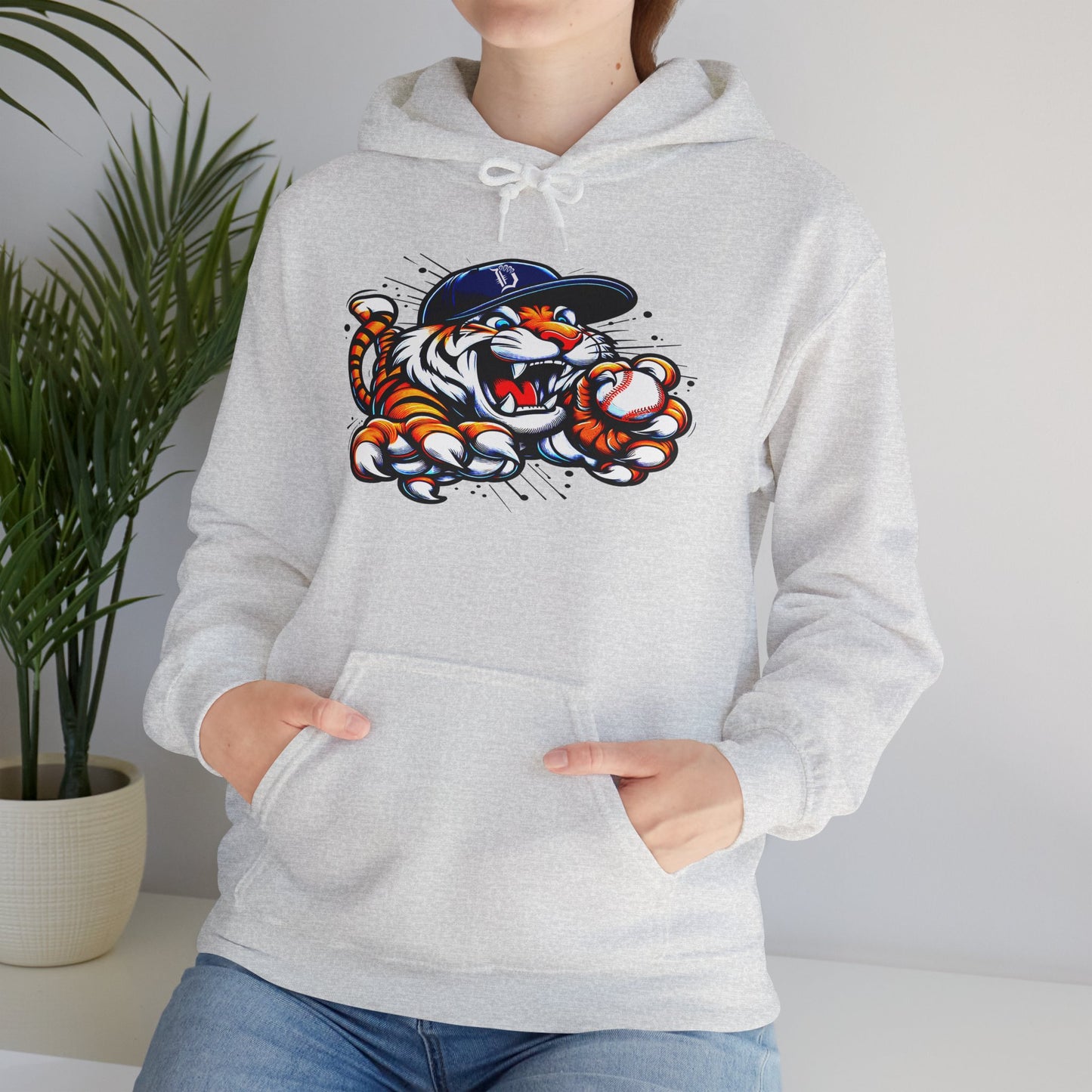 Detroit Roar City - Playful Tiger Graphic Hoodie