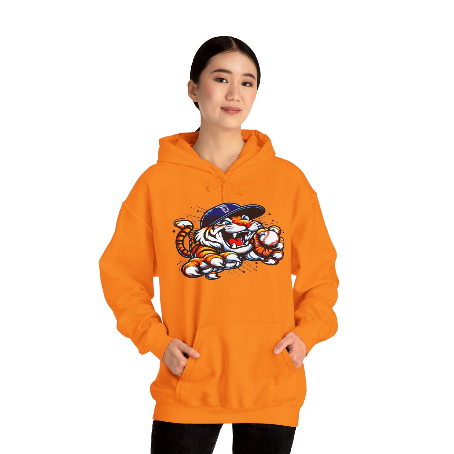 Detroit Roar City - Playful Tiger Graphic Hoodie