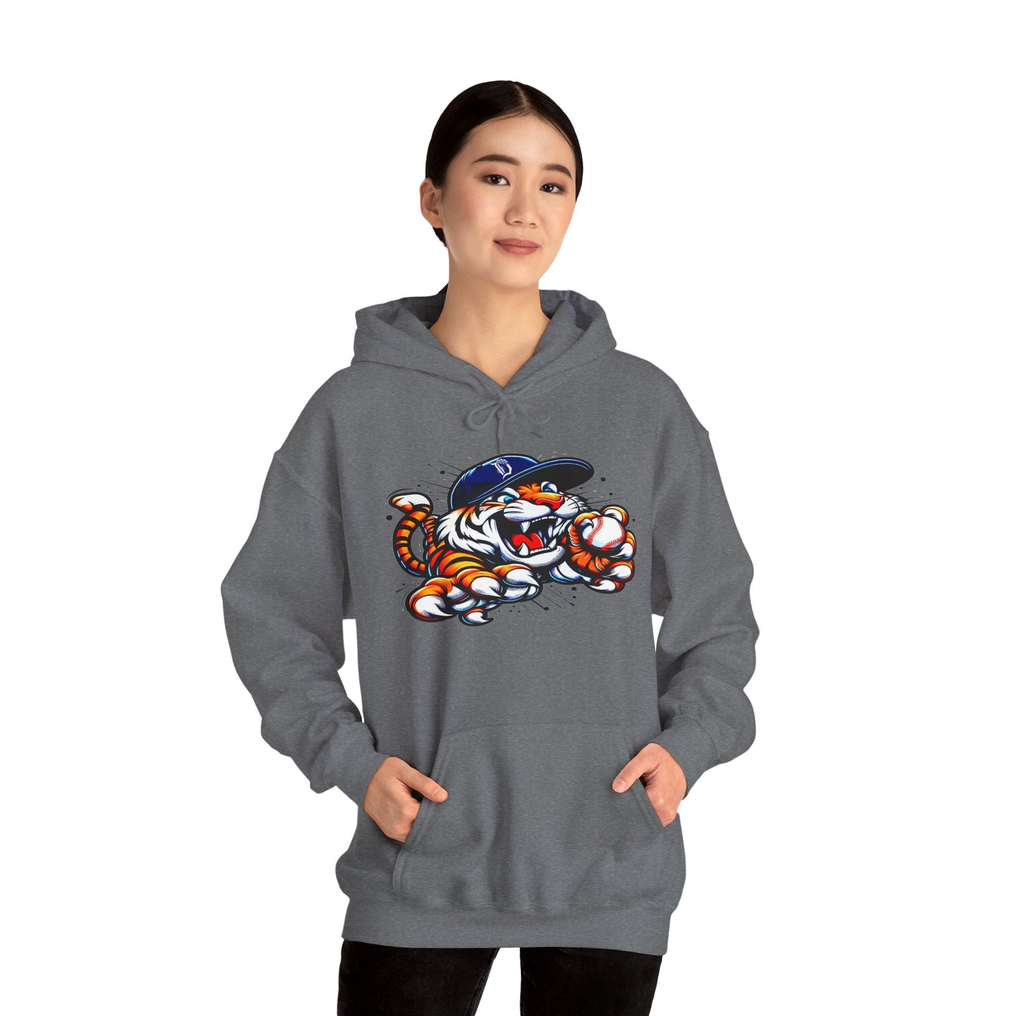 Detroit Roar City - Playful Tiger Graphic Hoodie