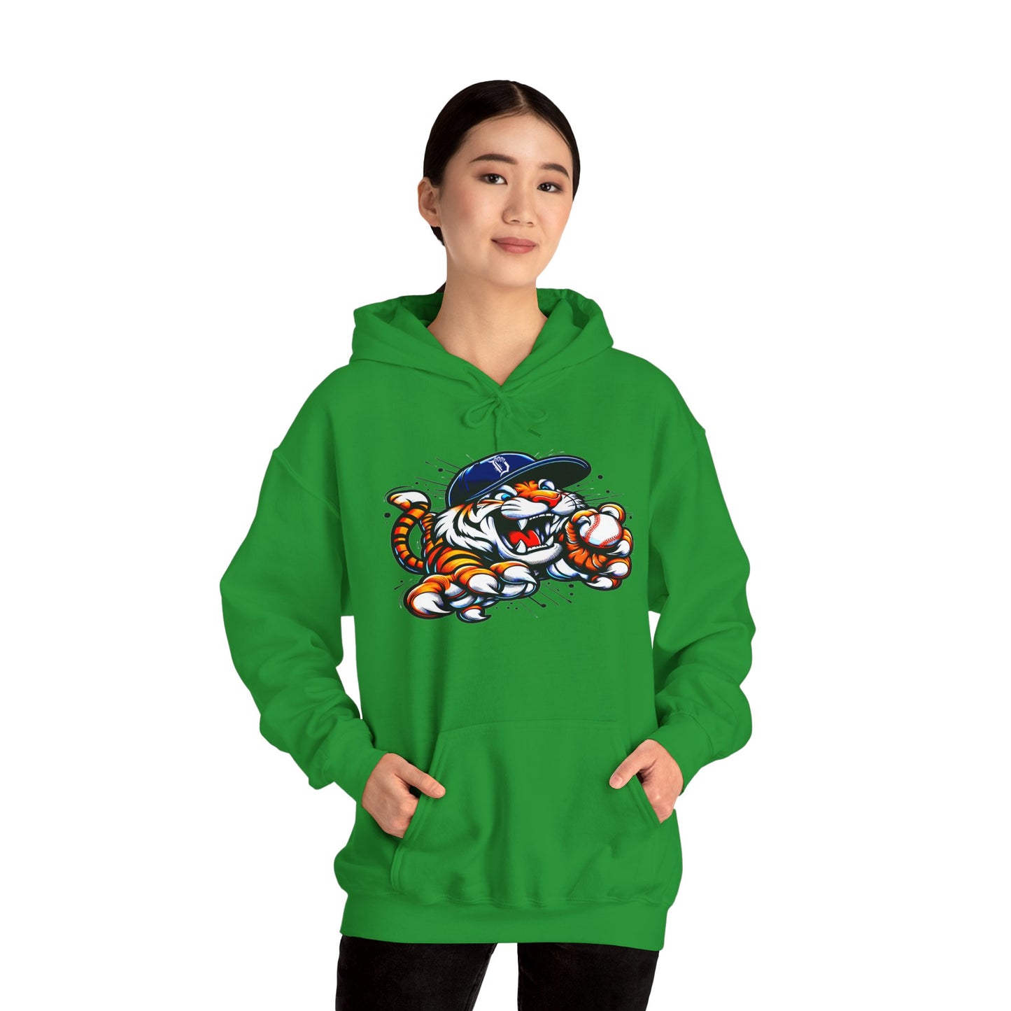 Detroit Roar City - Playful Tiger Graphic Hoodie