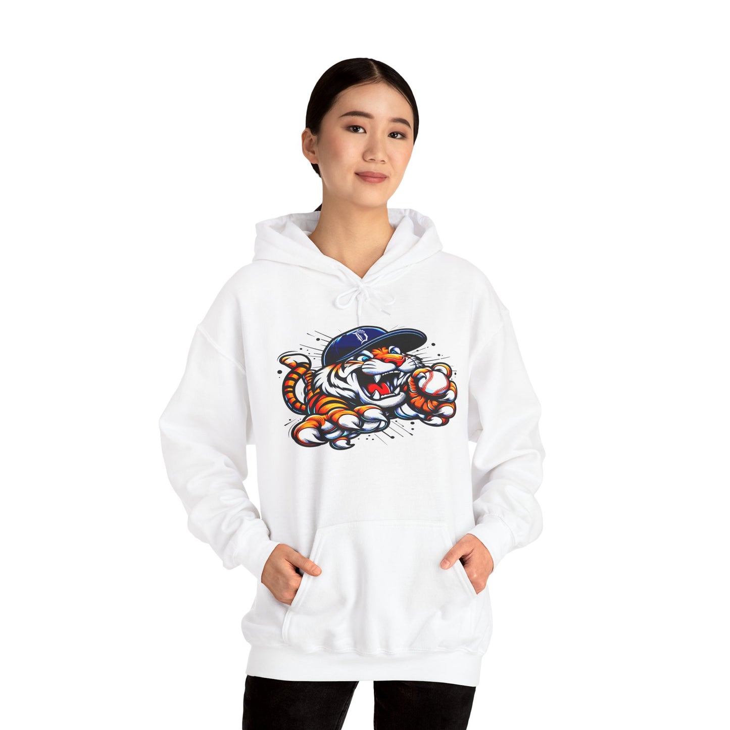 Detroit Roar City - Playful Tiger Graphic Hoodie