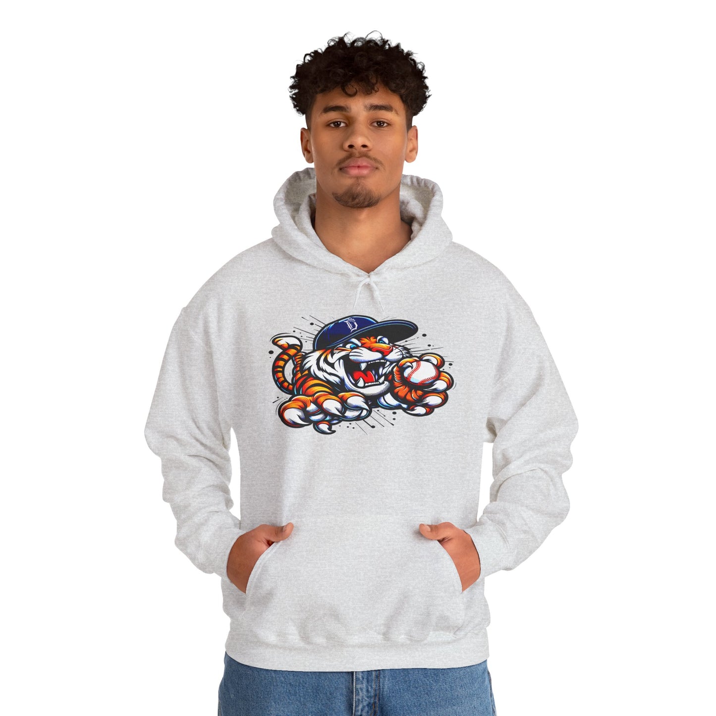 Detroit Roar City - Playful Tiger Graphic Hoodie