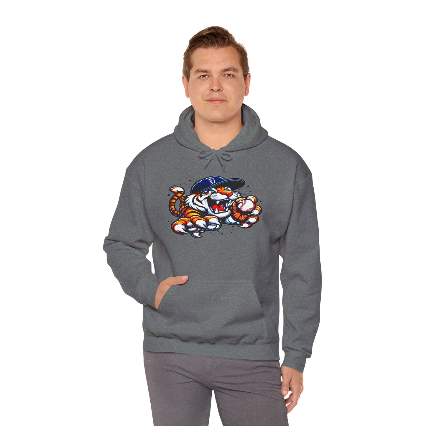 Detroit Roar City - Playful Tiger Graphic Hoodie