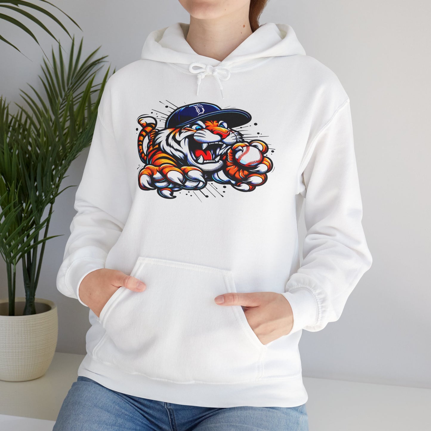 Detroit Roar City - Playful Tiger Graphic Hoodie