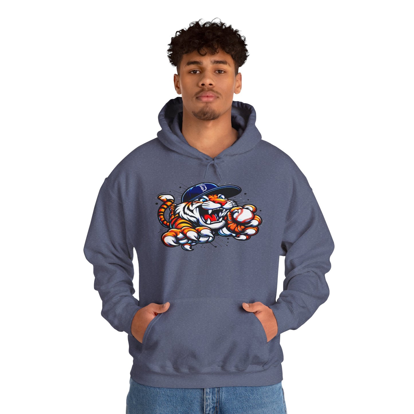 Detroit Roar City - Playful Tiger Graphic Hoodie