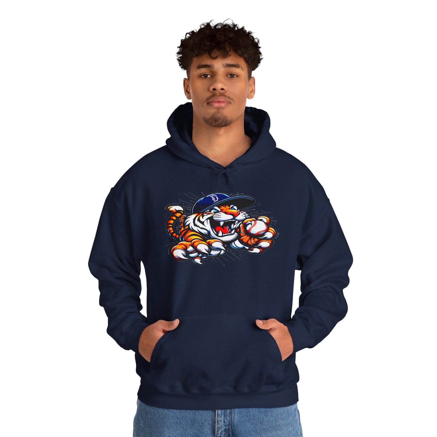 Detroit Roar City - Playful Tiger Graphic Hoodie