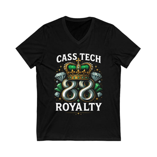 Cass Tech Royalty V-Neck Tee - Unisex Tee, Graduation Gift, High School Pride, Comfortable Fashion, Customizable Apparel