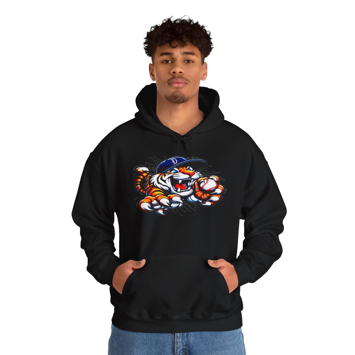 Detroit Roar City - Playful Tiger Graphic Hoodie