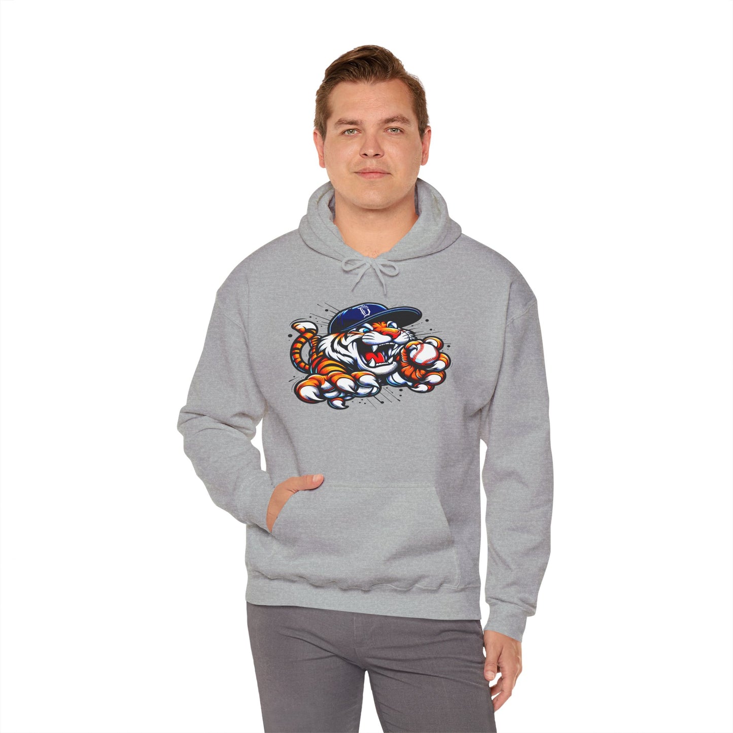 Detroit Roar City - Playful Tiger Graphic Hoodie