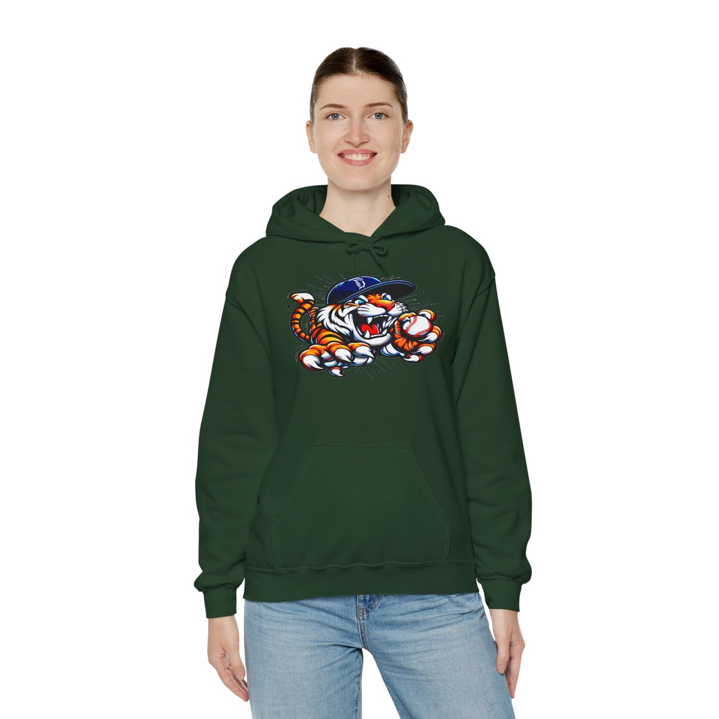 Detroit Roar City - Playful Tiger Graphic Hoodie