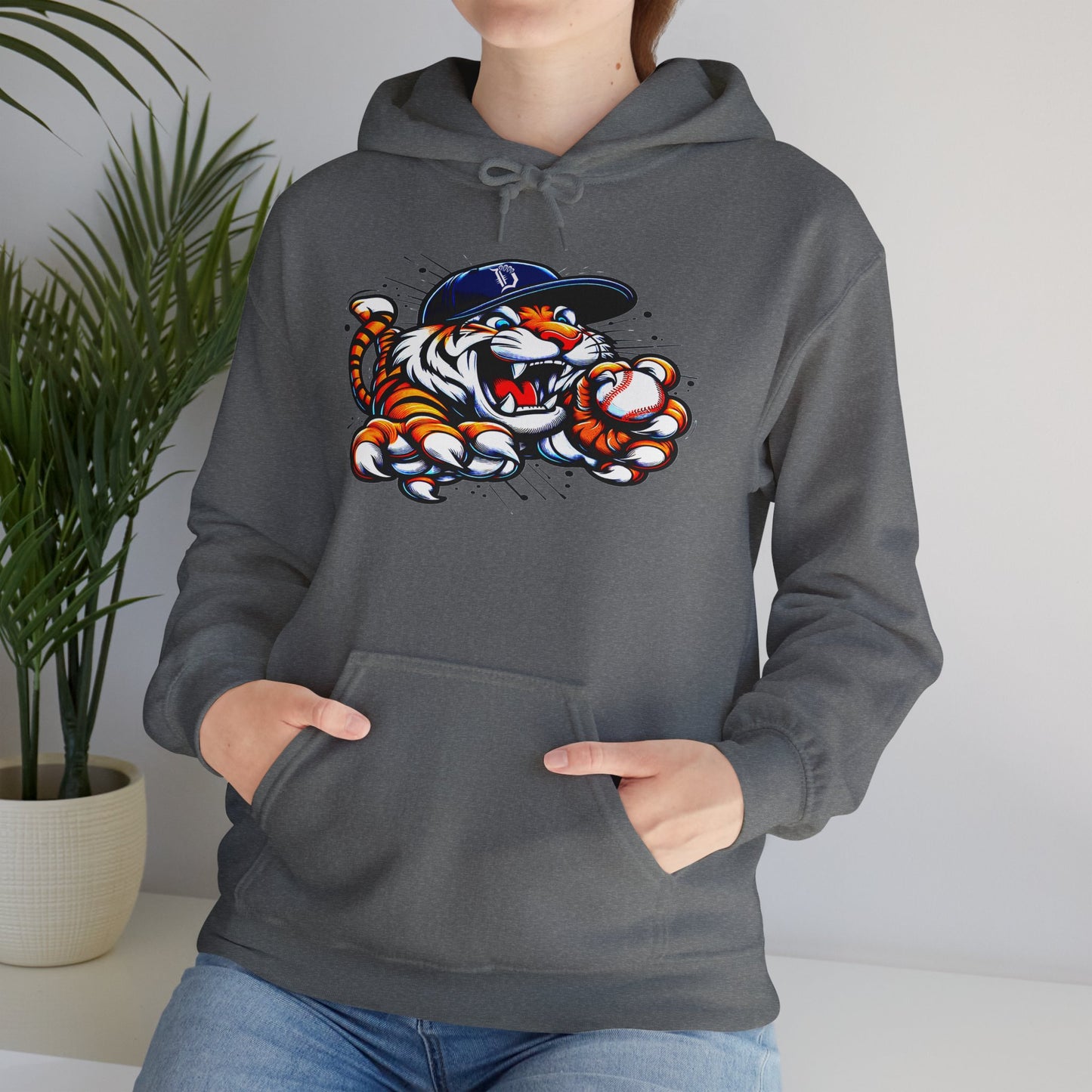 Detroit Roar City - Playful Tiger Graphic Hoodie
