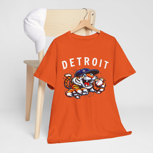 Detroit Roar City Playful Tiger Tee, Baseball Fan Shirt, Sports Team Apparel, Unisex T-Shirt, Detroit Tigers Gift