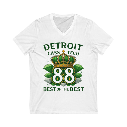 Cass Tech Best of The Best V-Neck Tee - Unisex Tee, Graduation Gift, High School Pride, Comfortable Fashion, Customizable Apparel